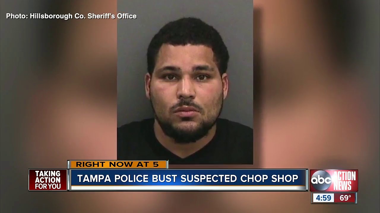 Tampa Police busts repair shop owner for running stolen car chop shop