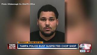 Tampa Police busts repair shop owner for running stolen car chop shop