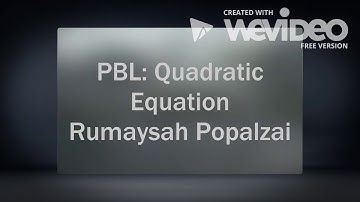 Quadratic Function PBL Algebra 2