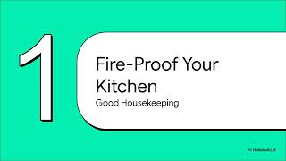 Subject 4: Good Housekeeping and Kitchen Fire Safety