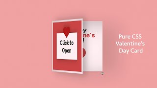 CSS Valentine’s Day Card (Open/Close on Click) screenshot 5