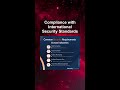 Compliance with International Security Standards #ai #artificialintelligence #machinelearning