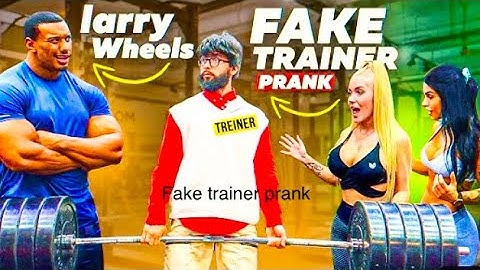 FAKE TRAINER PRANK with LARRY WHEELS | Elite Powerlifter Pretended to be a Beginner coah In Gym