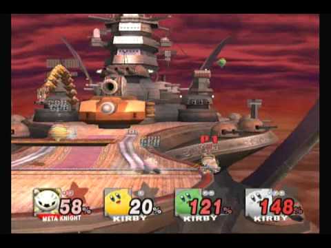 Super Smash Bros. Brawl 36 Meta knight, Kirby x3