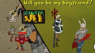 Pretending To Be A Girl in Runescape Then 1 Hitting Them.