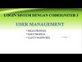 Sistem Login Multi Level CI3 - Part 5a: User management (read,edit)