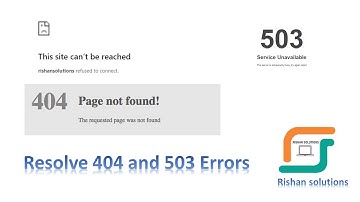 Resolve 404 error, Page not found error and 503 Errors in Hosted sites