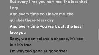 Sam Smith - Too Good At Goodbyes (Lyrics)