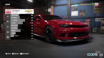 Need for Speed Payback ||Camero ZL1 Customization|| time lapse
