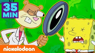 Bob l'éponge | 35 MINUTES des meilleures expériences de Sandy ! | Nickelodeon France