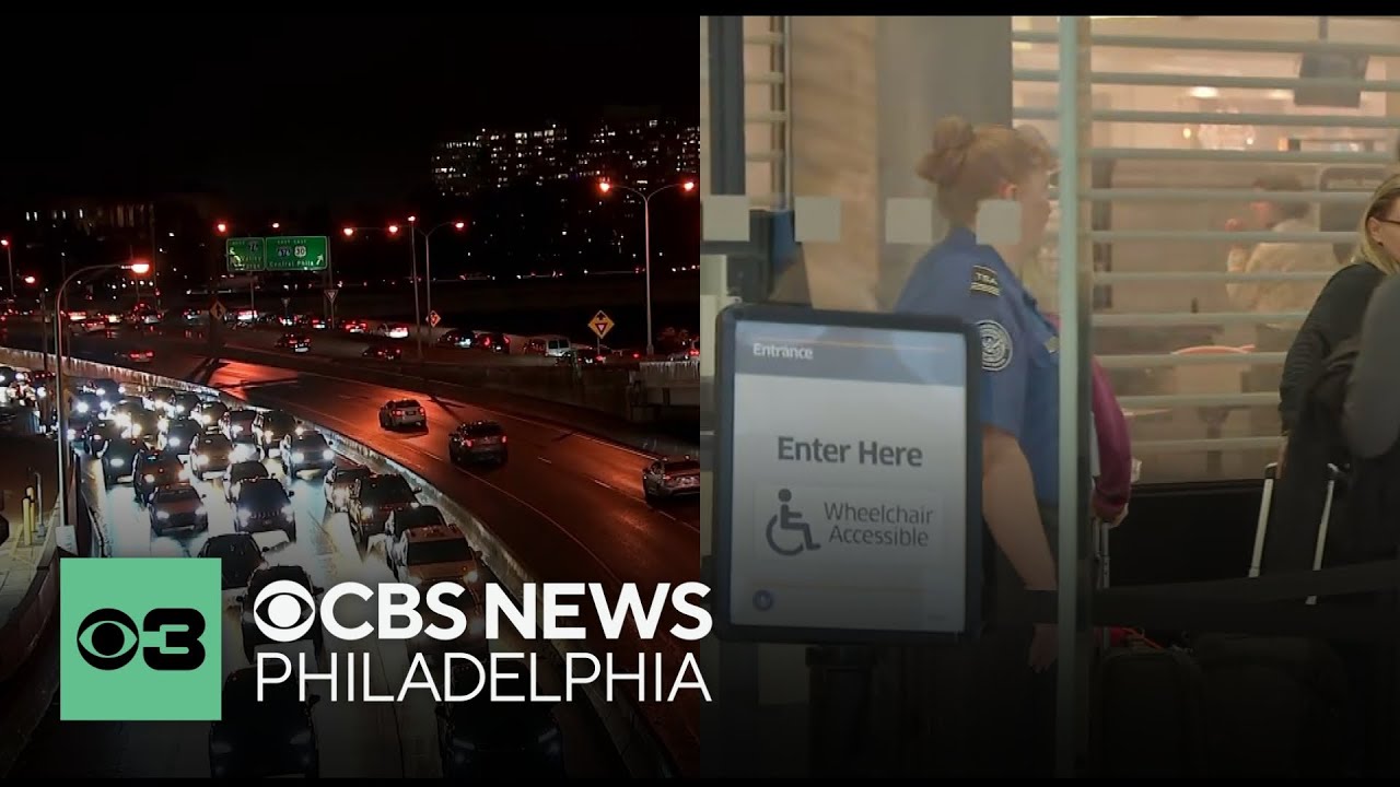 Holiday travel rush is on at Philadelphia International Airport — and on the roads