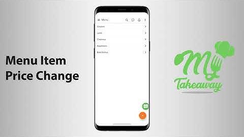 Menu Item Price Change