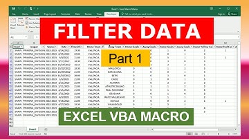 Filter Data with Excel Macros (Part 1/2)