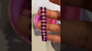 Checkered Bracelet! 💜🤍🩵 #beadedbracelet #bead