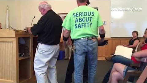 Video: ICYMI, police officer escorts two residents from Billerica selectmen meeting Monday night