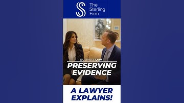 Preserving Evidence | A Lawyer Explains  #civil #litigation  #lawyer