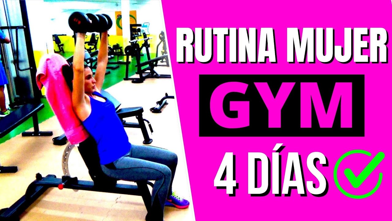 💜 Rutina SEMANAL GYM MUJERES 4 DÍAS | Rutina GIMNASIO MUJER ► ADELGAZAR y TONIFICAR