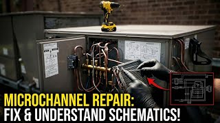 MicroChannel Coil Repair and Schematics Basics #hvactechnician #commercialhvac #microchannel