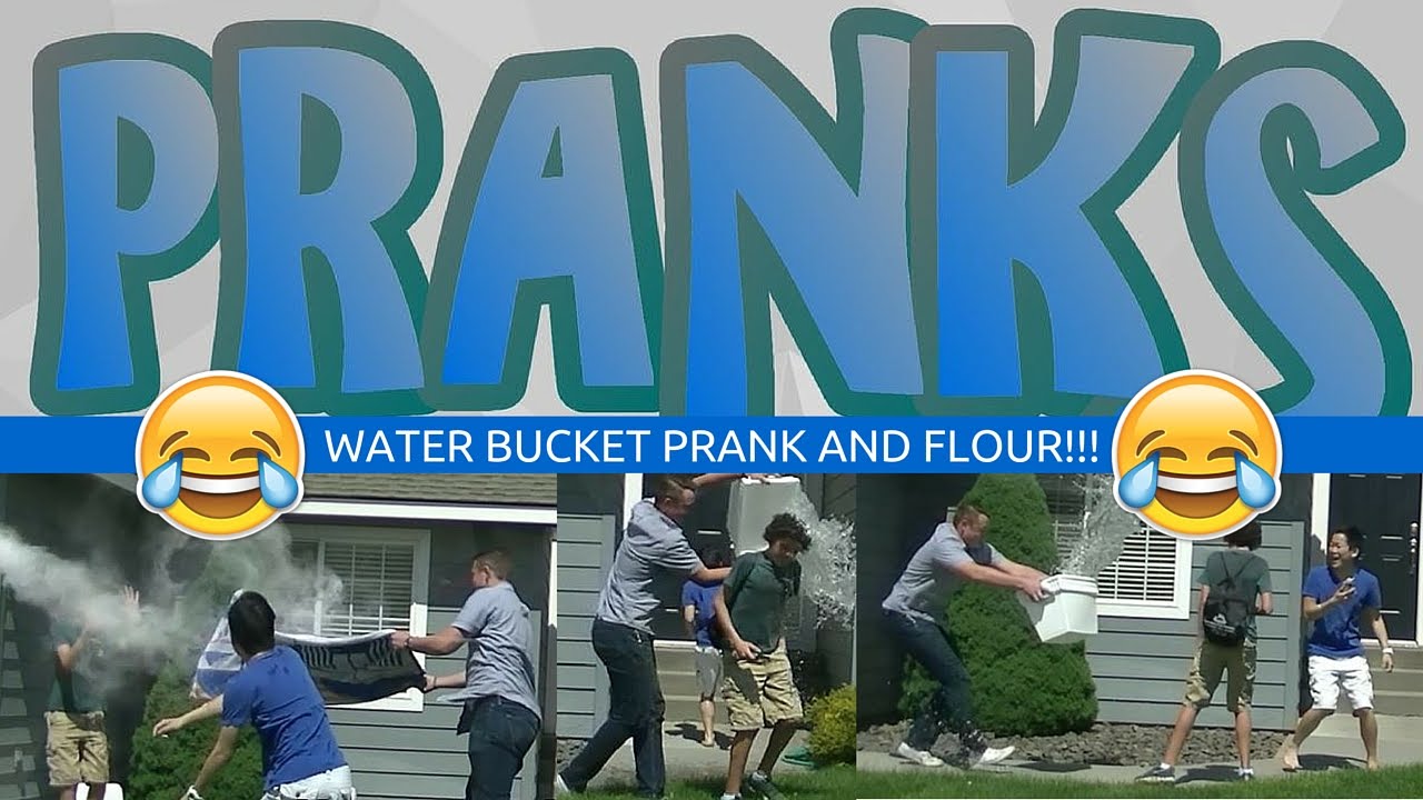 TCG PRANKS Ice Water Bucket/Flour Prank! YouTube