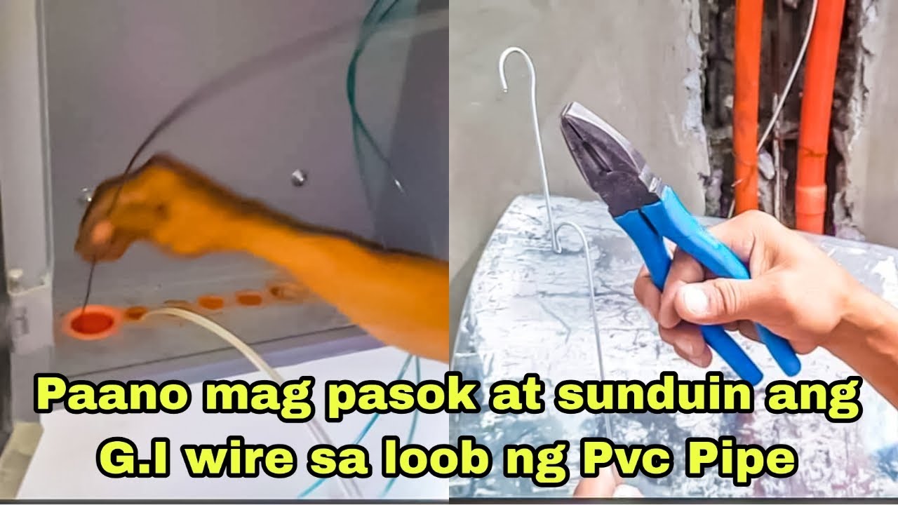 PAANO MAGPASOK AT SUNDUIN ANG G.I WIRE SA LOOB NG PVC PIPE  | Pinoy Electrical Warrior