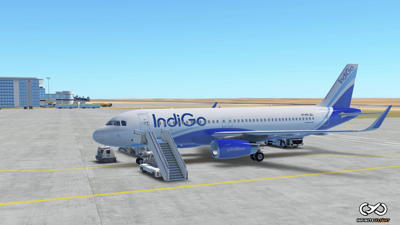 Infinite flight pro - Udaipur(Vaud) to Jaipur(Vijp) | Indigo - Airbus A320-200 | Gameplay 