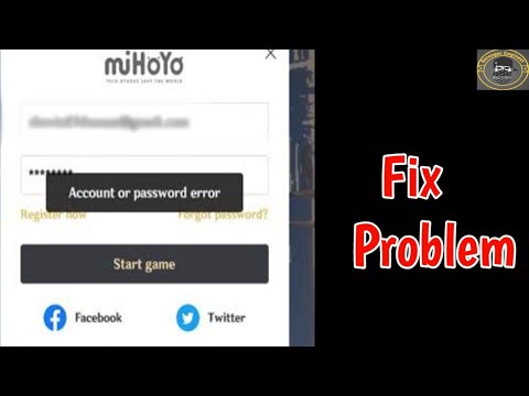 Fix Account or Password error Problem Solve in miHoYo Genshin Impact | Account or Password error