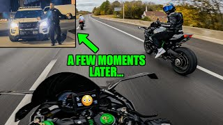 COP SHOWS UP TO OUR HOTEL AFTER WE FLED THE SPOT 😰 | Ninja H2, S1000rr, R1, RSV4, ZX10r, V4R