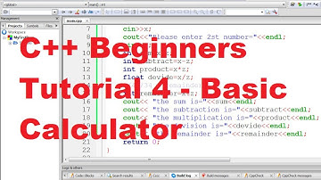 C++ Tutorial for Beginners 4 - Basic Calculator
