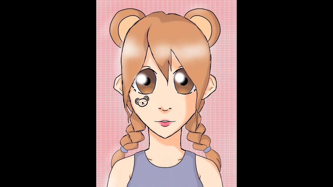 Anime Bear Girl Drawing