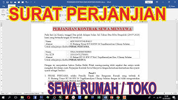 Surat Perjanjian Sewa Kontrak Rumah Toko @BudiKomputer