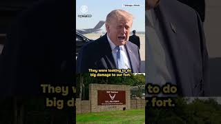 Trump on the 5 men arrested near a U.S.-used air base in Britain #shorts