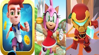 Bus Rush vs Sonic Dash Amy vs Om Nom Run Sword Kid Android Gameplay screenshot 5