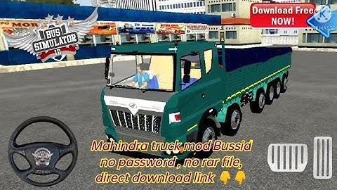 new released Mahindra truck mod in bus simulator Indonesia - truck mod Bussid - car mod in Bussid