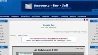 Ads posting Free Canada Site - Post ads in Toronto, Ottawa, Montreal