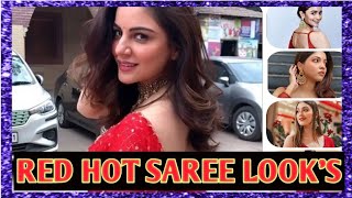 Red Hot Saree Simple Look Party Wear Saree Saree For Girls Red Saree With Designer Blouse