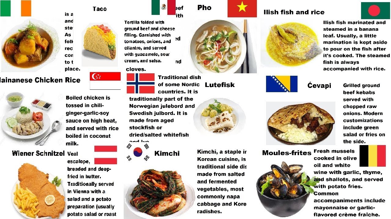 Countries And Their National Dishes - Part 4 - YouTube