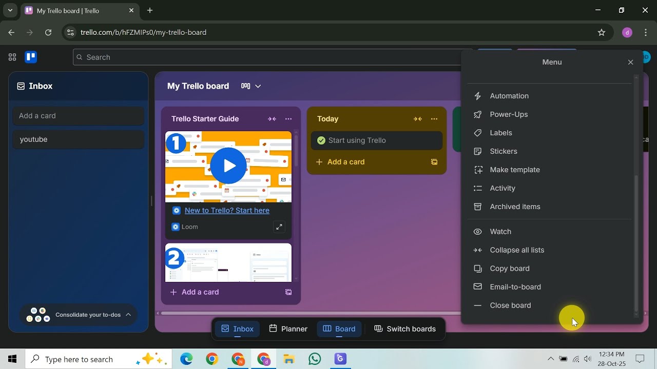 Как удалить несколько карточек в Trello