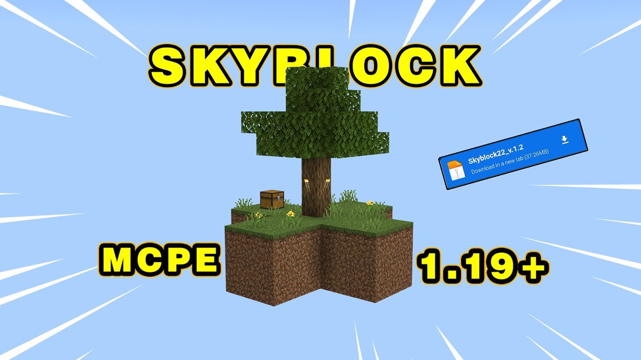 CARA DOWNLOAD dan PASANG MAP SKYBLOCK MINECRAFT PE 1.19 - YouTube