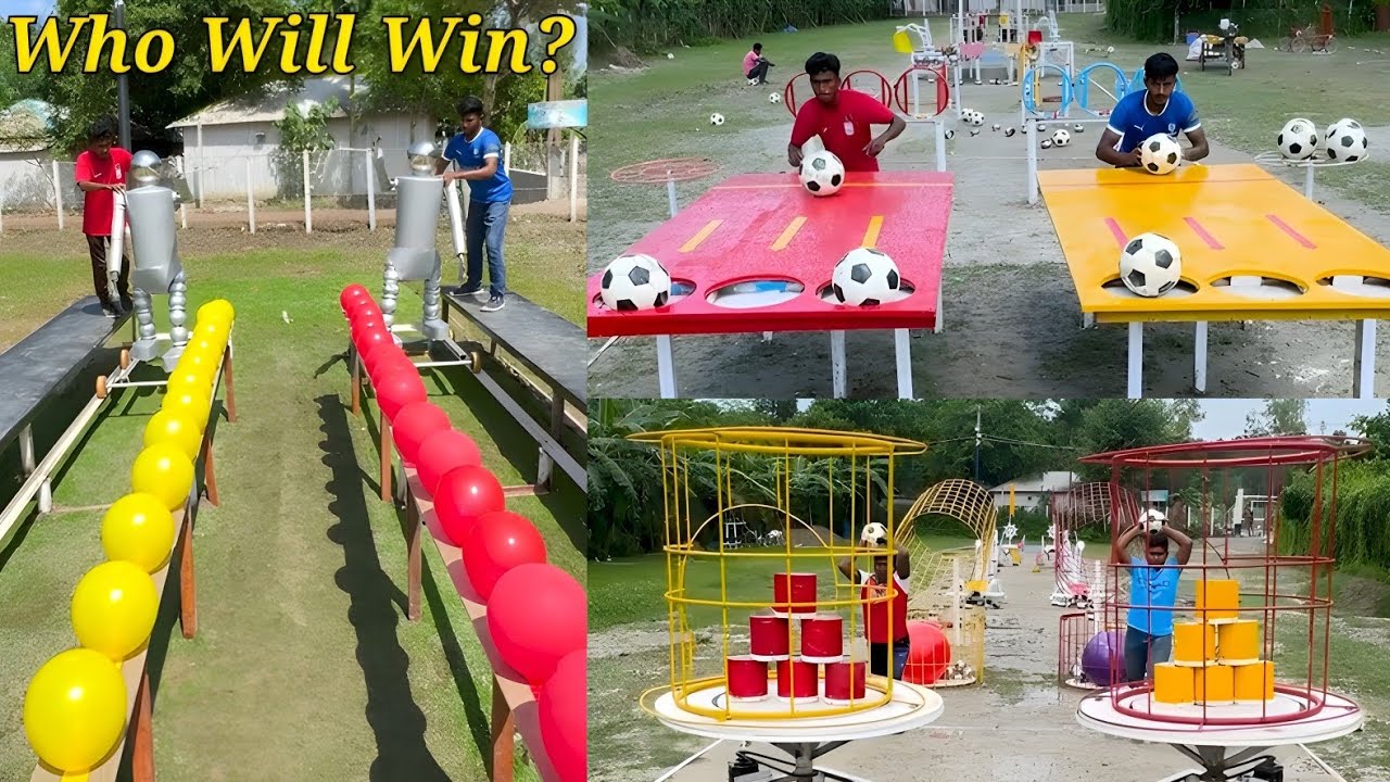 Balloon Popping Football Competition – Guess Winner 🤔 | Competition 🔥/ Sahil Challenge 