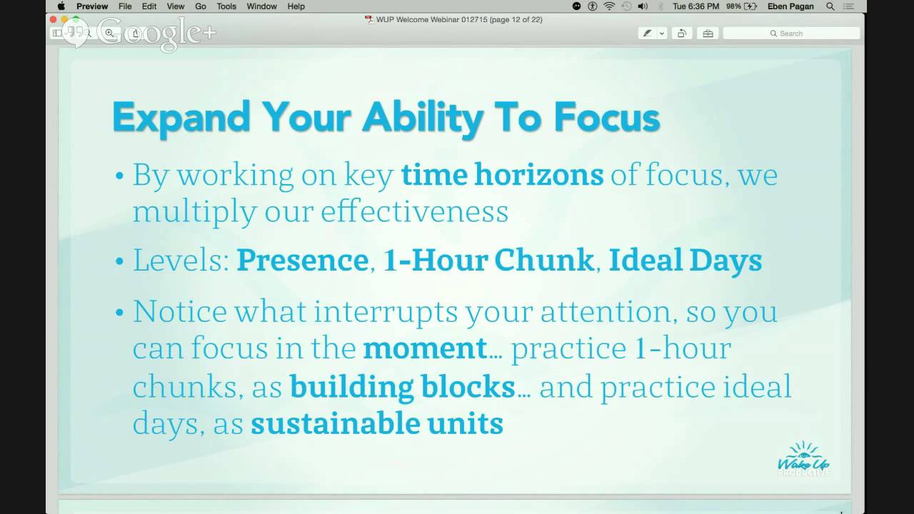 Wake Up Productive Welcome Webinar!