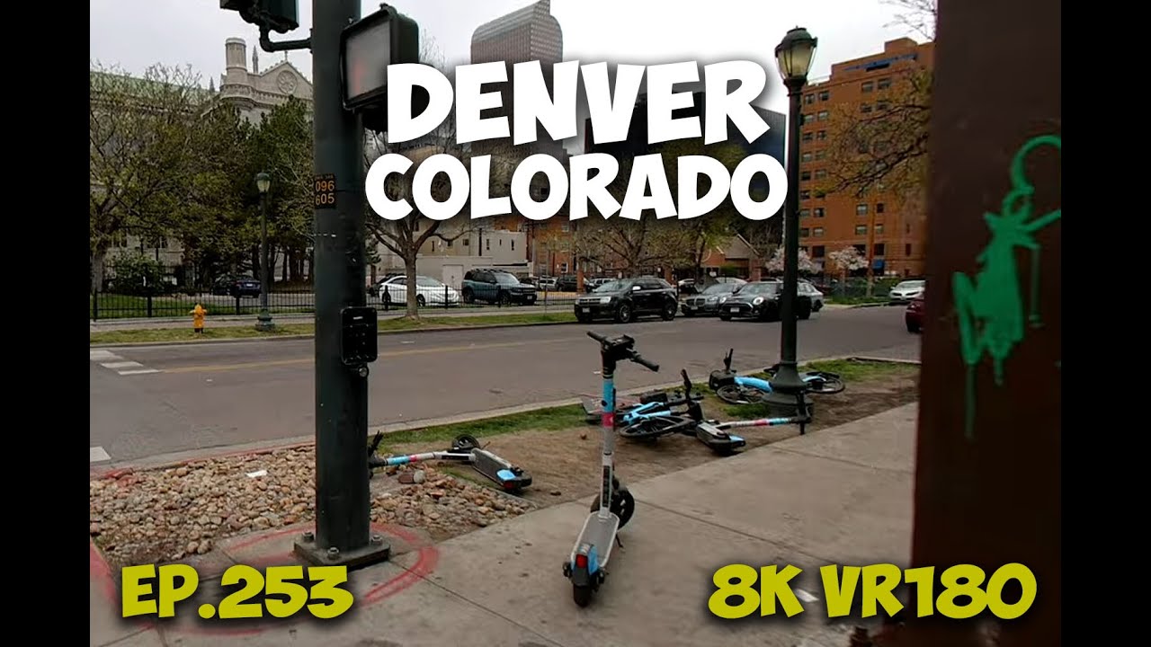Эпизод 253 Денвер, Колорадо – Заброшенность улиц и видимое бездействие вдоль Ист-Колфакс 8K VR180...