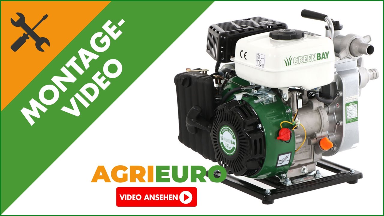 Montagevideo Benzin-Wasserpumpe Greenbay GB-WP, 25 