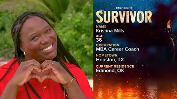 Kristina Mills Survivor 49 Cast Video