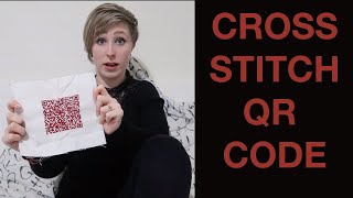 Valentines DIY project: Cross stitch QR code gift