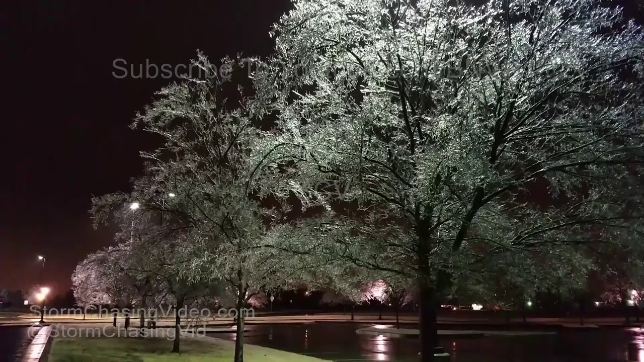 Norman, OK Morning Freezing Rain Ice - 1/3/2019