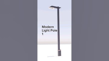 Modern Light Pole 1 - Blender Timelapse