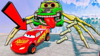 Epic Escape From Lightning McQueen Demons & Mater Eater | McQueen VS Mater Greater Eater in BeamNG