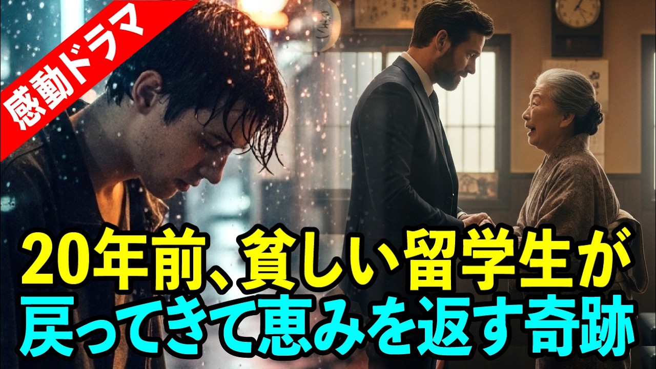 【人生感動】20年前に助けた外国人青年が国際弁護士に...閉店危機の定食屋を救った一杯のご飯の物語    【奇跡】