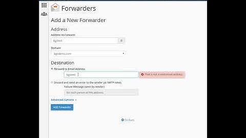 cPanel - Forwarding emails