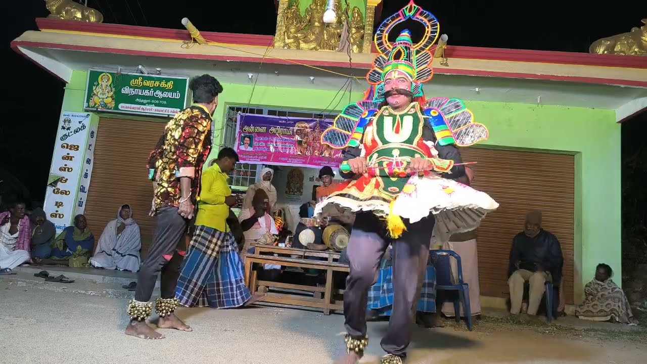 🙏🙏🙏தருமர் ராஜசூய யாகம் தருமர் வேடம் எலத்தூர் வெங்கடேசன் 🦁🦁